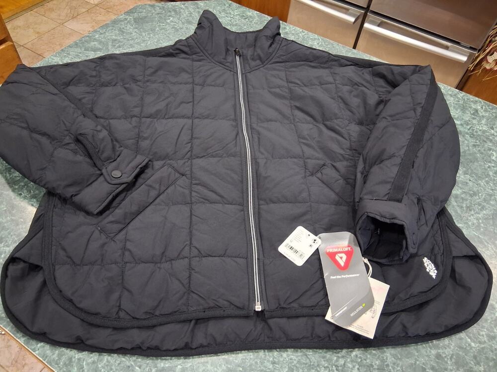 Free People Movement Packable Puffer Pippa Boxy Cropped Jacket Sz M Black NWT
